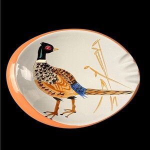 VTG MCM Stangl Sportsman Series Ring Neck Pheasant Cigar Cigarette Ashtray USA.